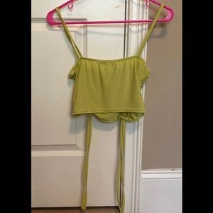 Lime green crop top